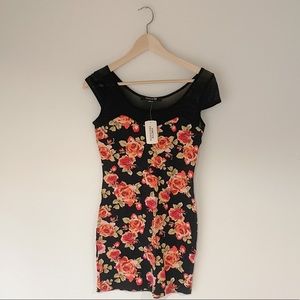 NWT Forever 21 Floral Mesh Dress